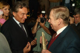Prezident Václav Havel s Karlem Gottem
