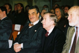 Prezident Václav Havel s Karlem Schwarzenbergem a Františkem Janouchem
