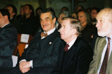 Prezident Václav Havel s Karlem Schwarzenbergem a Františkem Janouchem